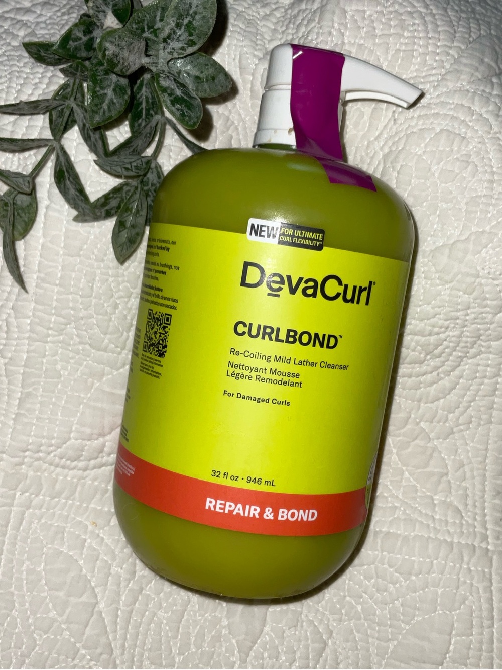 32oz DevaCurl Curbond Re-Coiling Mild Lather Cleanser
